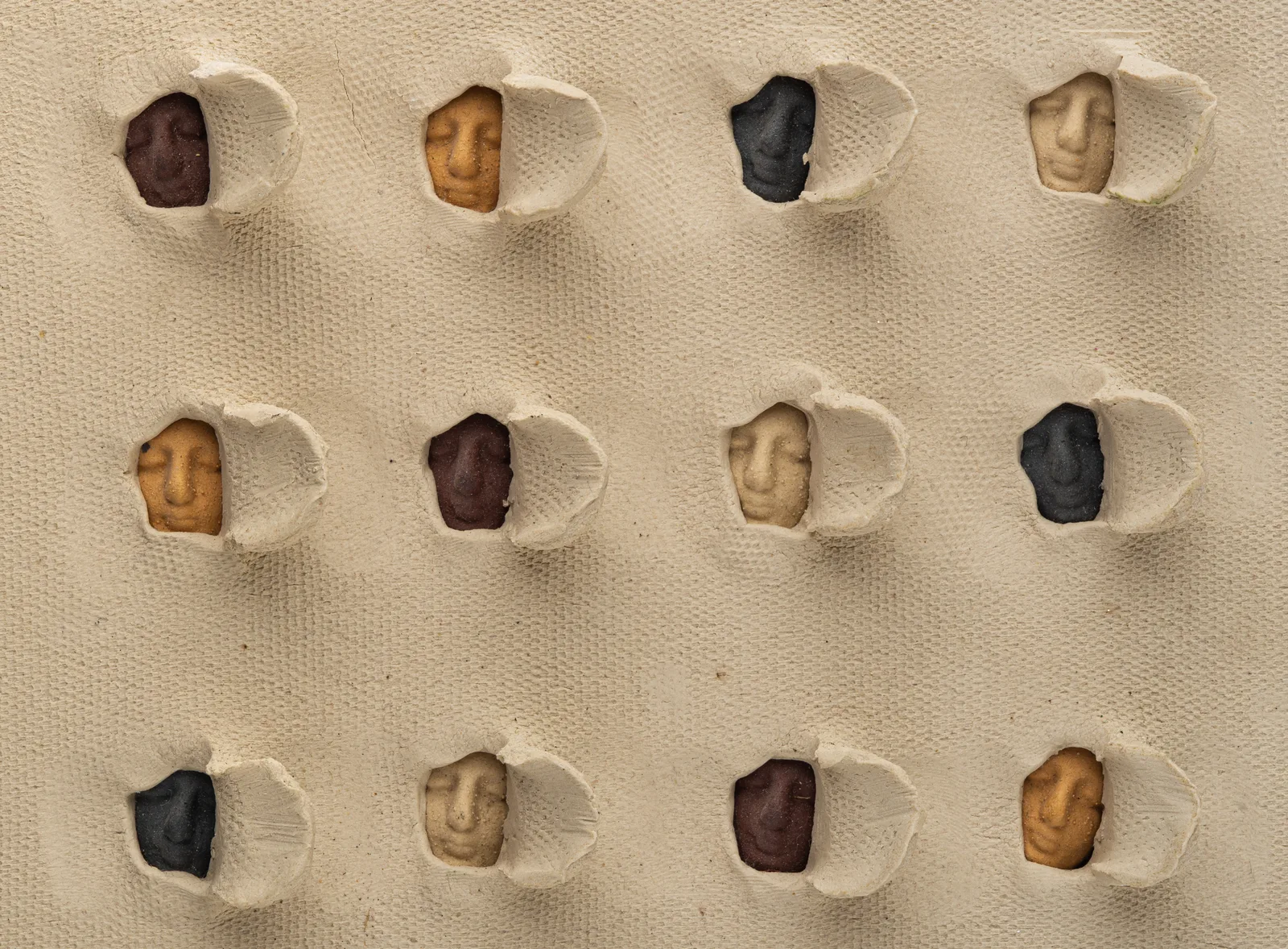 Панно «Лица». Греция, Крит, мастерская Virus Ceramicus, автор Manolis Patramanis, 2000-е гг. — фото 4