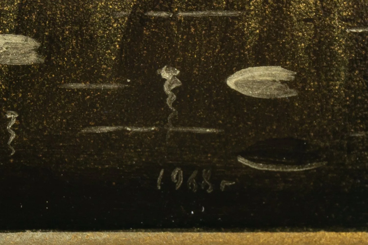 Панно декоративное «Лошади. Ночное». СССР, Федоскино, художник Орлова, 1968. — фото 3