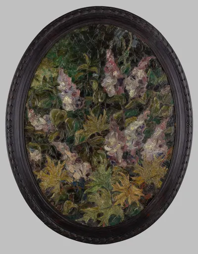 Соболев Иван Сергеевич (?) (1884-1964). Двусторонняя картина. Ветви. У озера. 1940-е годы.
