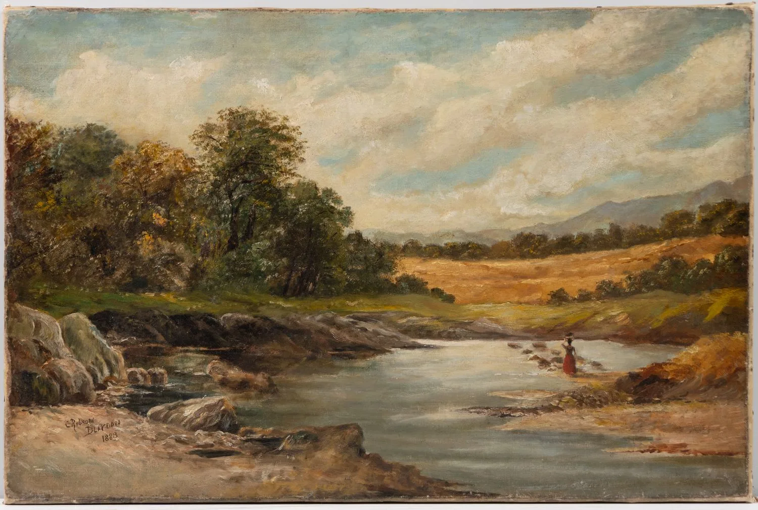 Неизвестный художник (C.Robson по подписи). Пейзаж. Западная Европа, 1888. — фото 1