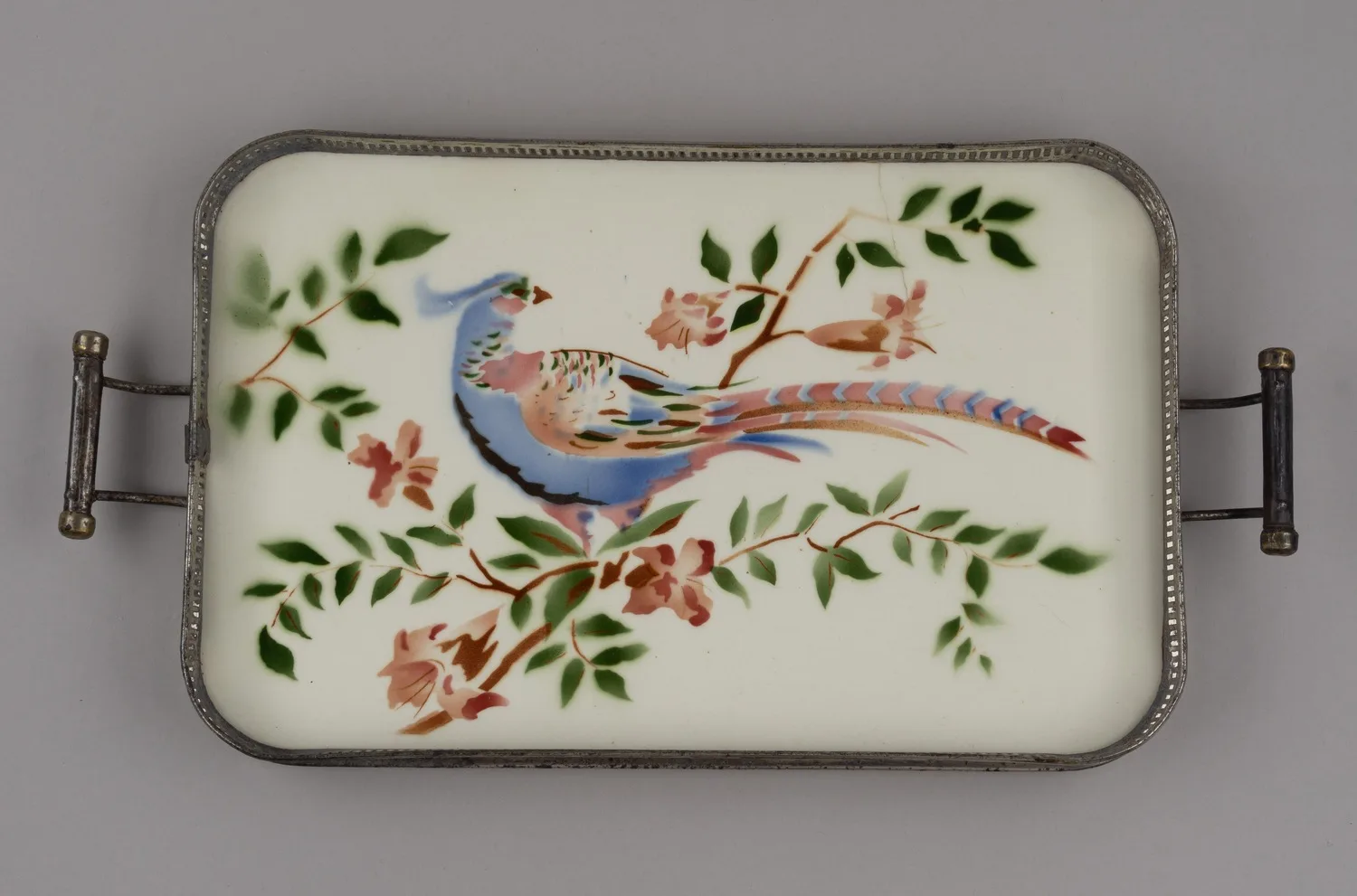 Поднос «Фазан». Чехия, 1920-1930-е годы. — фото 2