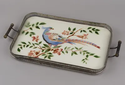 Поднос «Фазан». Чехия, 1920-1930-е годы.