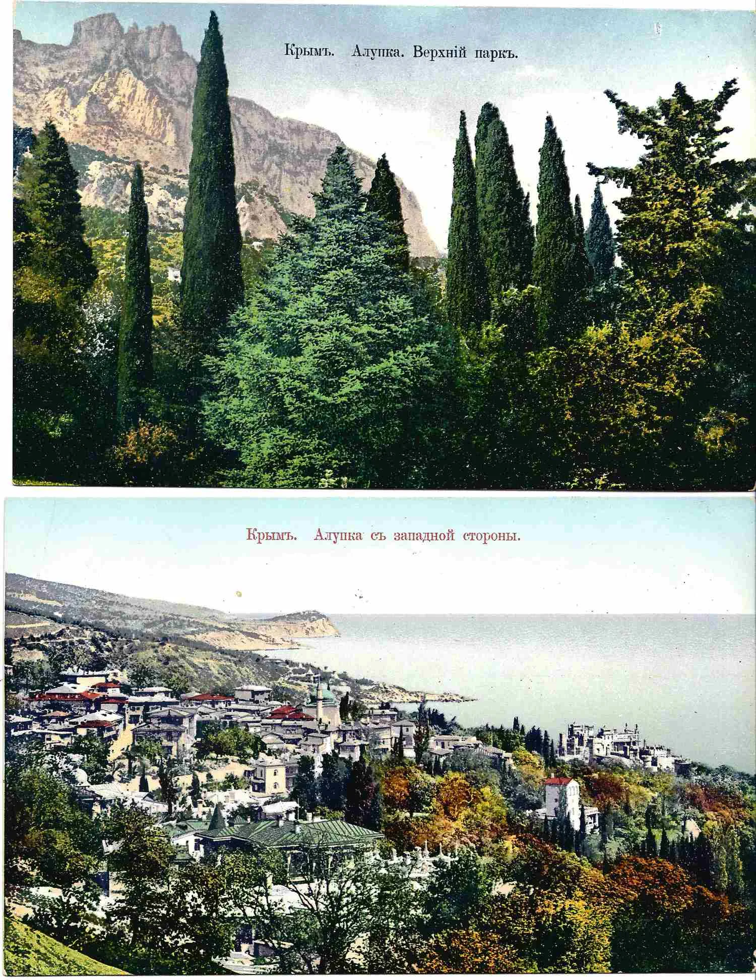Алупка. 9 открыток. Начало XX века. — фото 4
