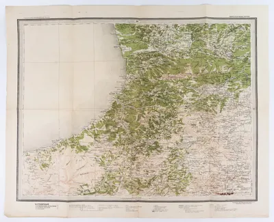 Лист «Юго-западная Грузия» из специальной карты Европейской России. 1921.