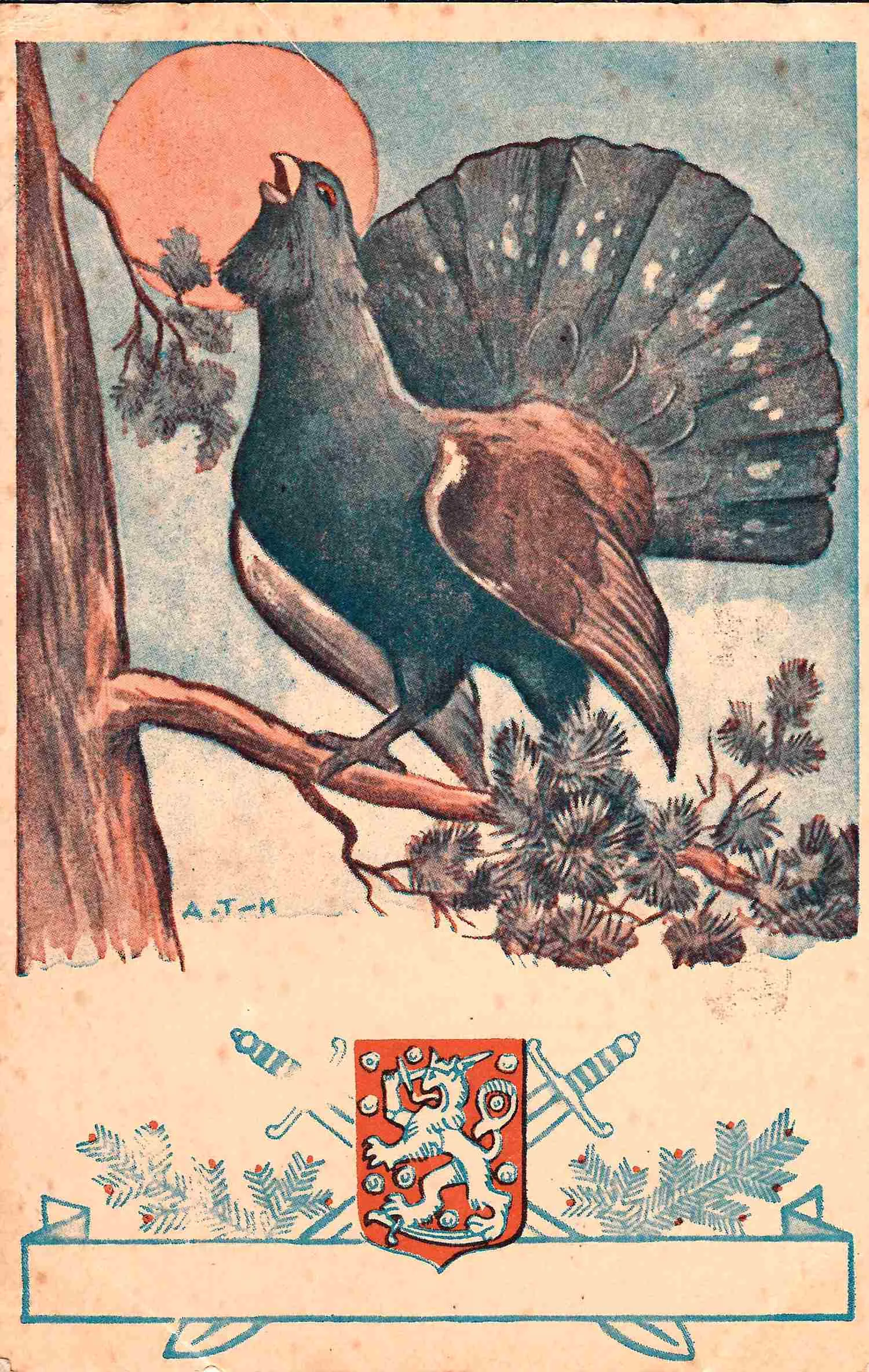 Финляндия. 5 открыток «Звери». 1940-е годы. — фото 2