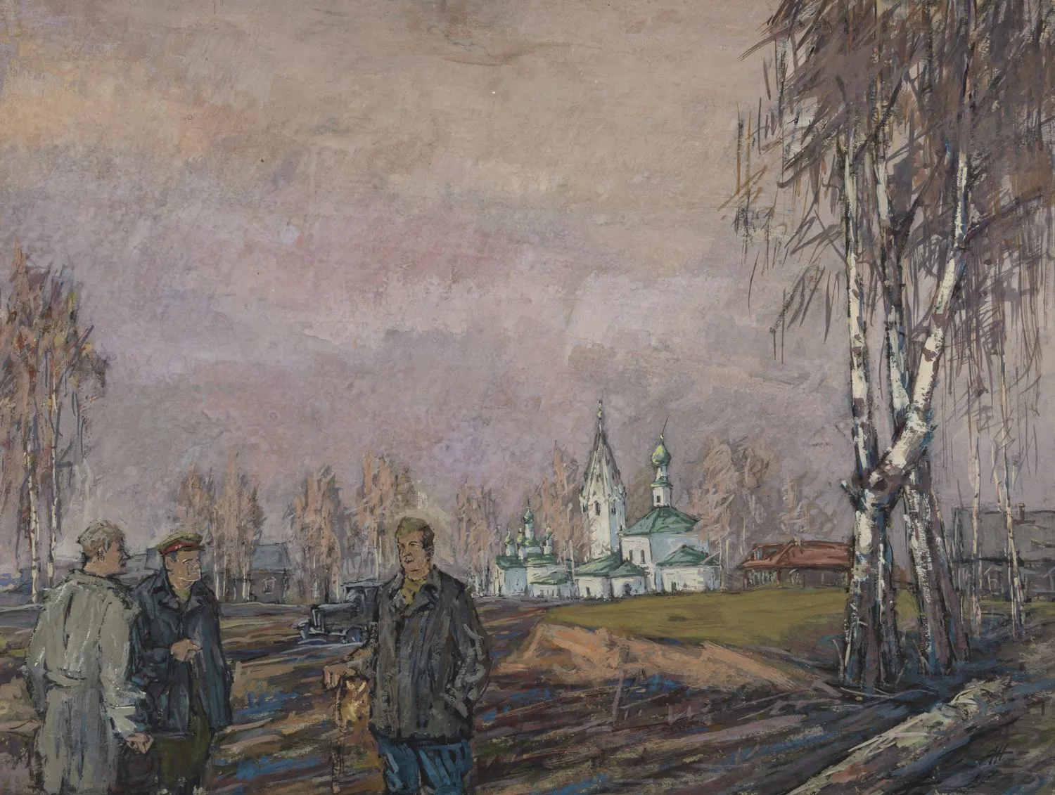 Жаренов Александр Сергеевич. Эскиз к к/ф. 1950-1960-е годы. — фото 1