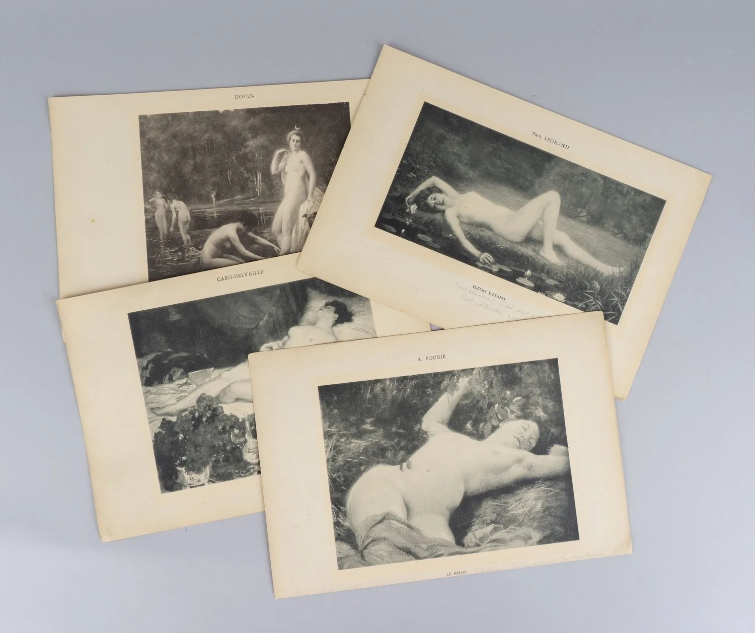 4 фототипии «Ню в живописи». Франция, нач. XX века. — фото 1