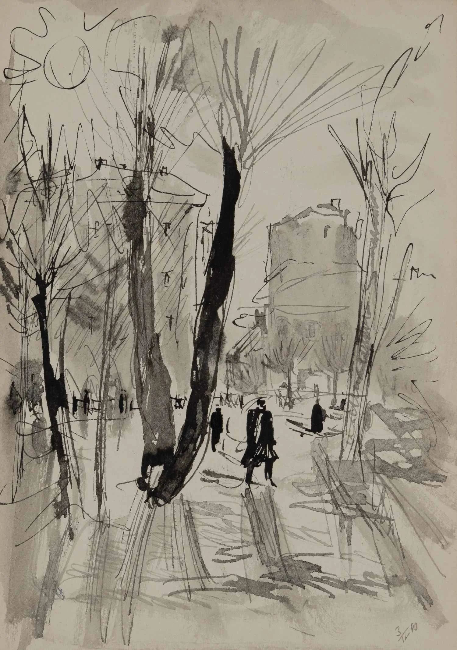 Маврина Татьяна Алексеевна. Московская улица. 1940. — фото 1