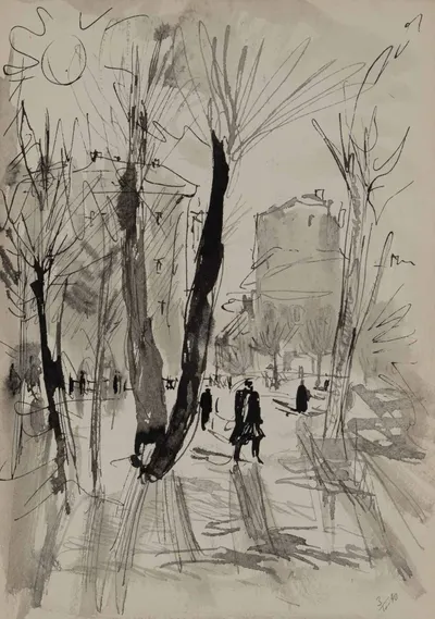 Маврина Татьяна Алексеевна. Московская улица. 1940.