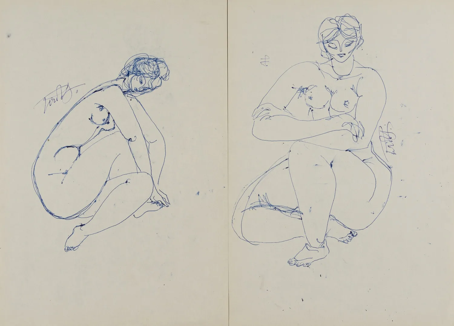 Рябов Сергей. Наброски. 10 листов. 1980-е – 1990-е годы. — фото 2