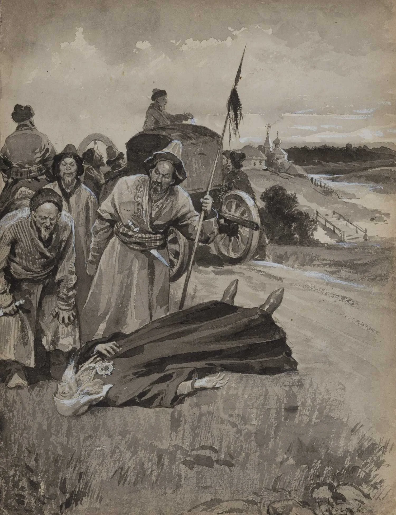 Лебедев Клавдий Васильевич. Эпизод из русской истории. Митрополит Киевский и всея Руси Макарий I. 1890-е-1900-е годы. — фото 1