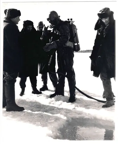 Фотография «Водолаз». СССР, 1960-е годы.