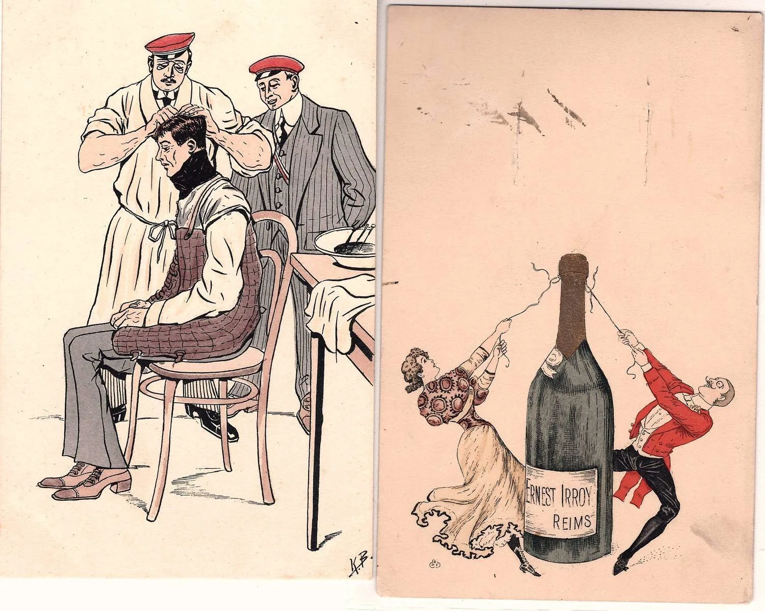 9 открыток «Юмор». Россия, Зап. Европа, нач. XX века. — фото 3