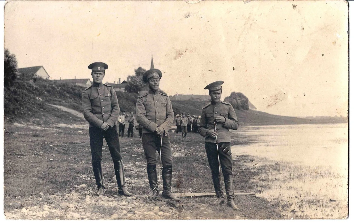 2 фотографии (формат открытки) «Офицеры русской императорской армии». Россия, нач. XX века. — фото 1
