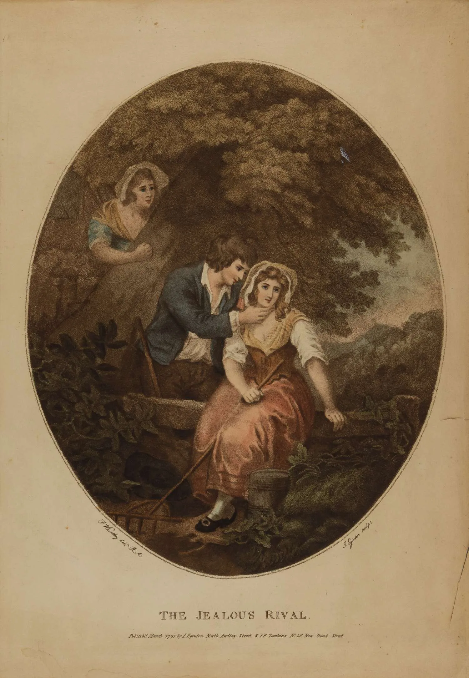 По картине Фрэнсиса Уитли. Ревнивый соперник («The Jealous Rival»). 1791. — фото 1