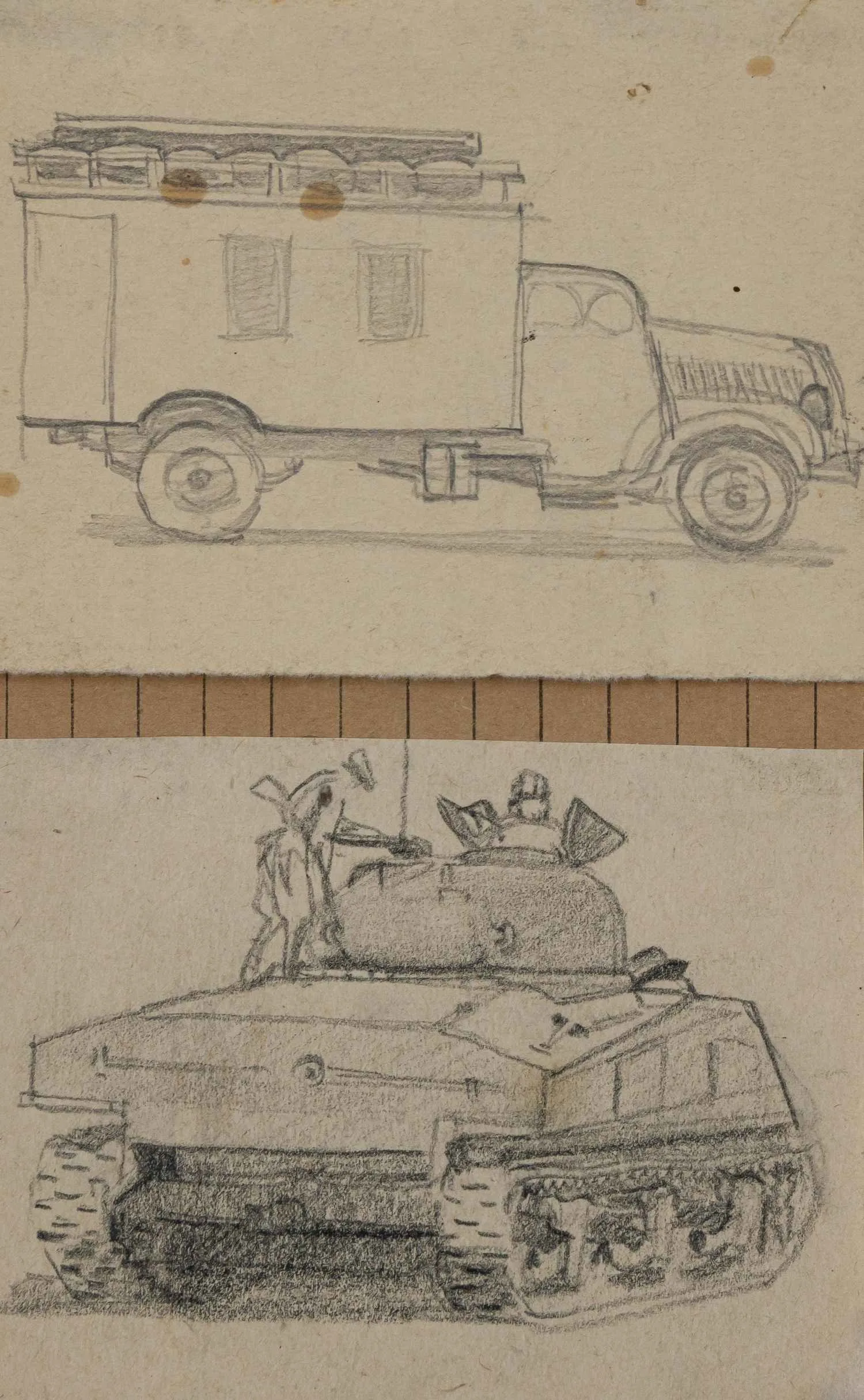 Неизвестный художник. Фронтовые наброски. 1942. — фото 12
