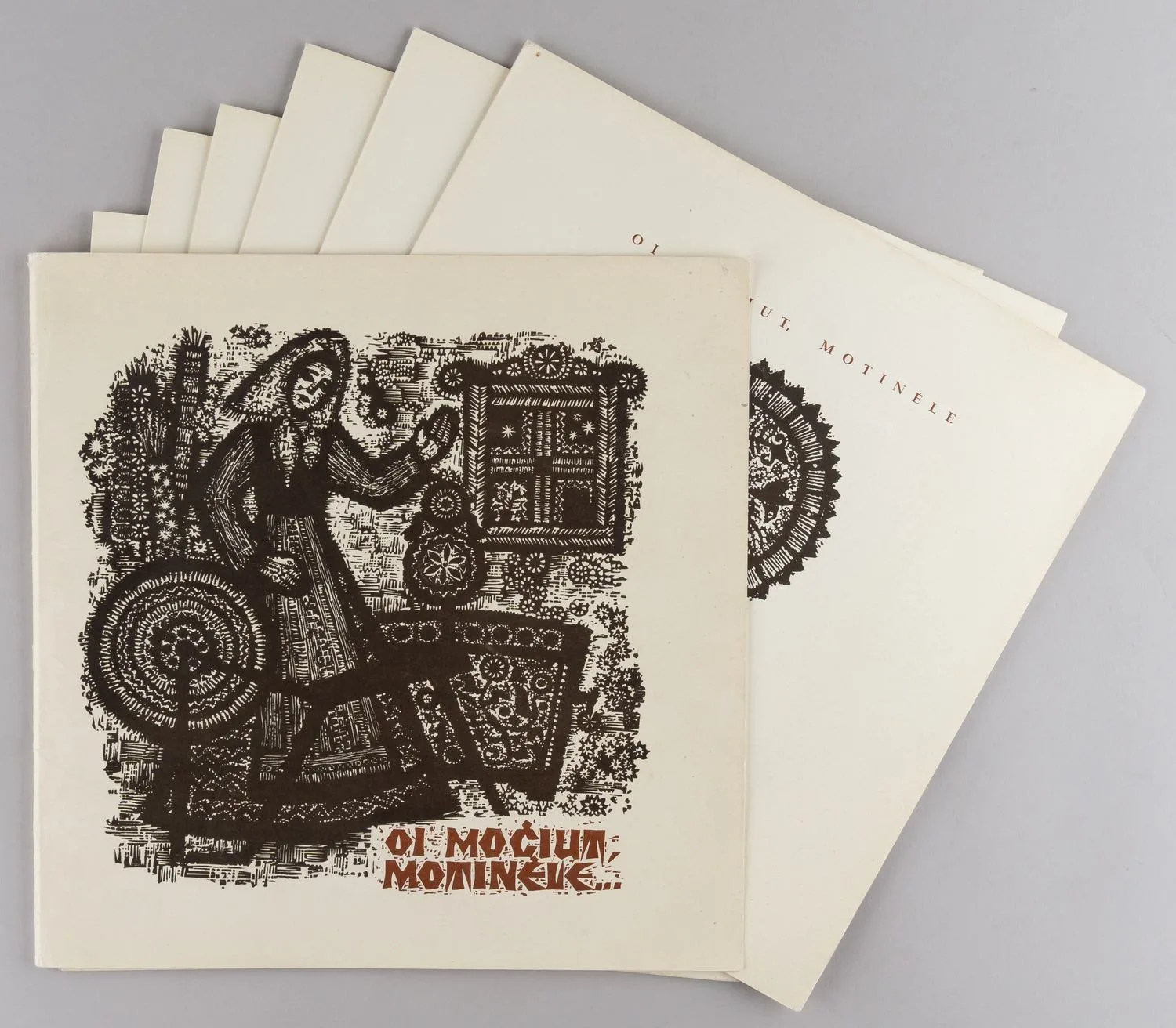 Лабутите Ева. «О матушка моя...». 1968. Альбом с 8 гравюрами. Вильнюс. 1975. (Издательство «Вага», Вильнюс). — фото 1