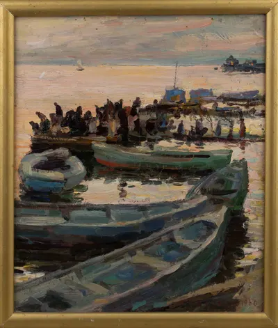 Белых Алексей Павлович. Вечер на Волге у Костромы. 1960.