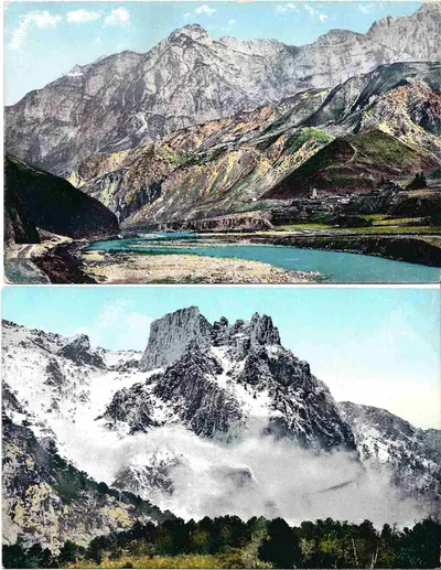 Крым, Кавказ. 6 открыток. Начало XX века.
