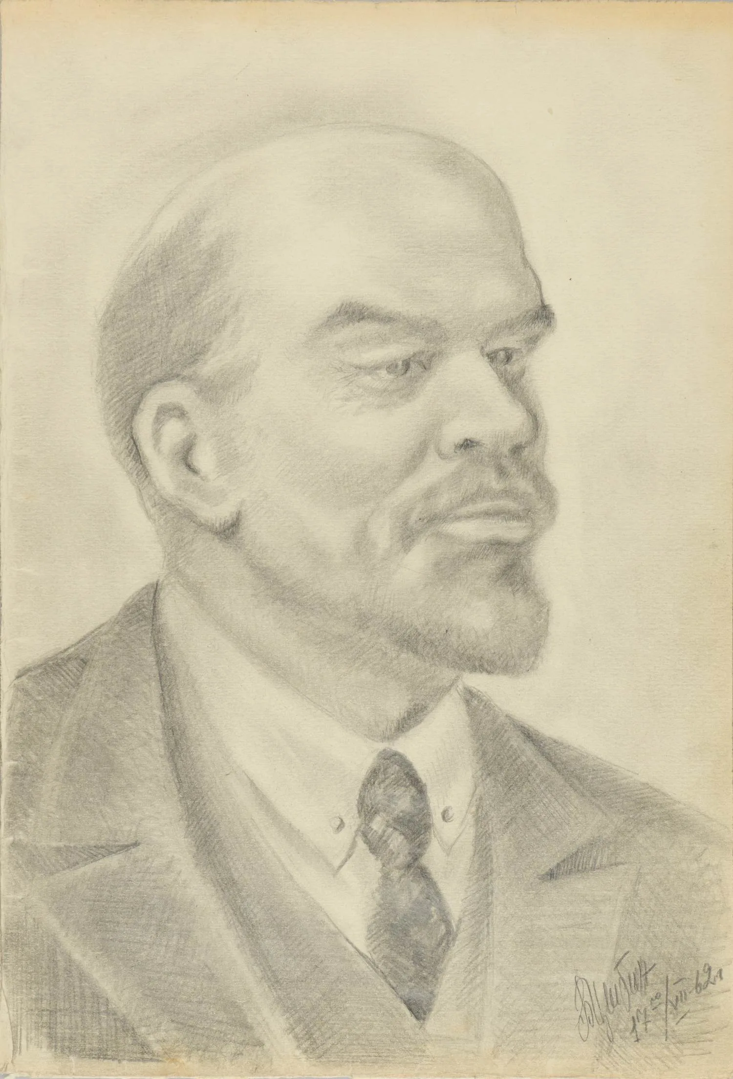 Цыбин Борис Александрович. Два рисунка В.И.Ленина. 1962-1963. — фото 4