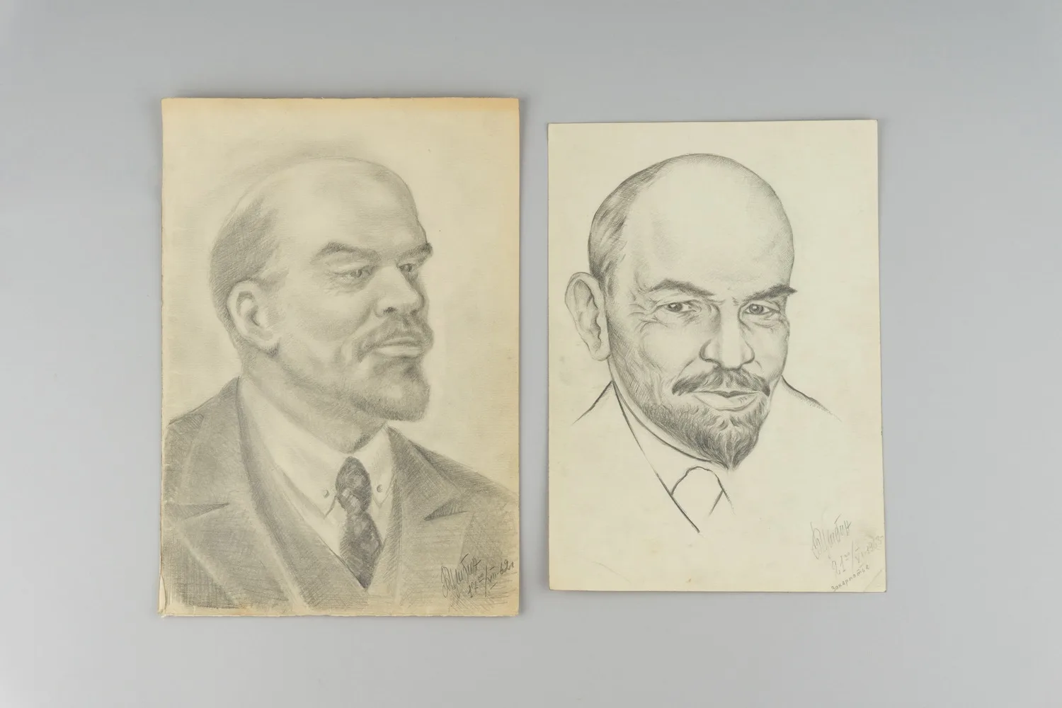 Цыбин Борис Александрович. Два рисунка В.И.Ленина. 1962-1963. — фото 1