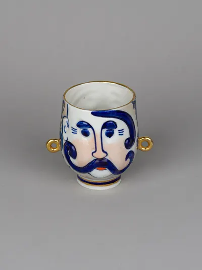 Салфетница Карась двуликий из дуэта Одарка и Карась. СССР, Коростенский фарфоровый завод, автор В.М. Трегубова, 1960-е годы.