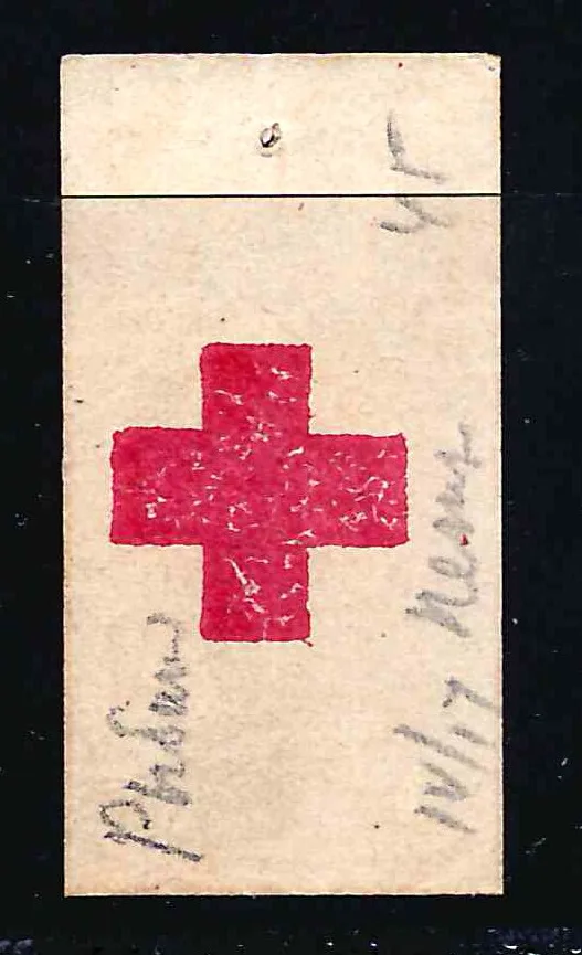 Рыбинск (?). Бумажный жетон благотворительного сбора «Красный крест». 1910-е годы. — фото 1