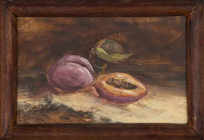 М.Митрохина. Натюрморт со сливами. 2000.