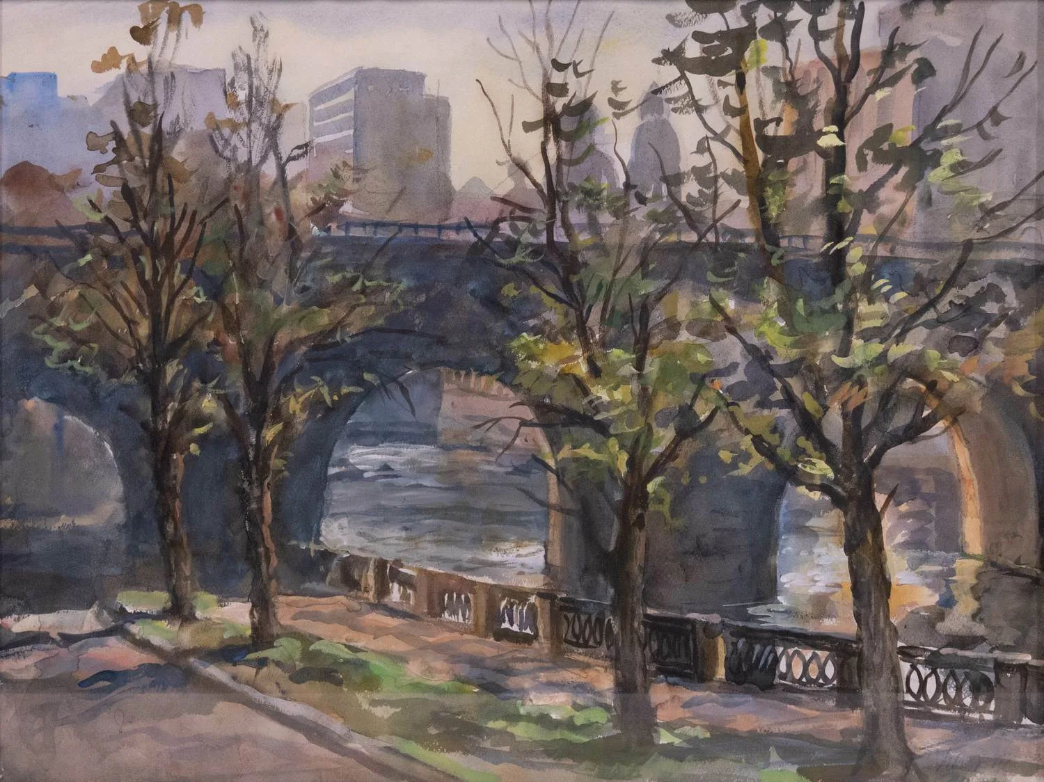 Петров Николай Григорьевич. Лефортовский мост. 1982 г. — фото 2