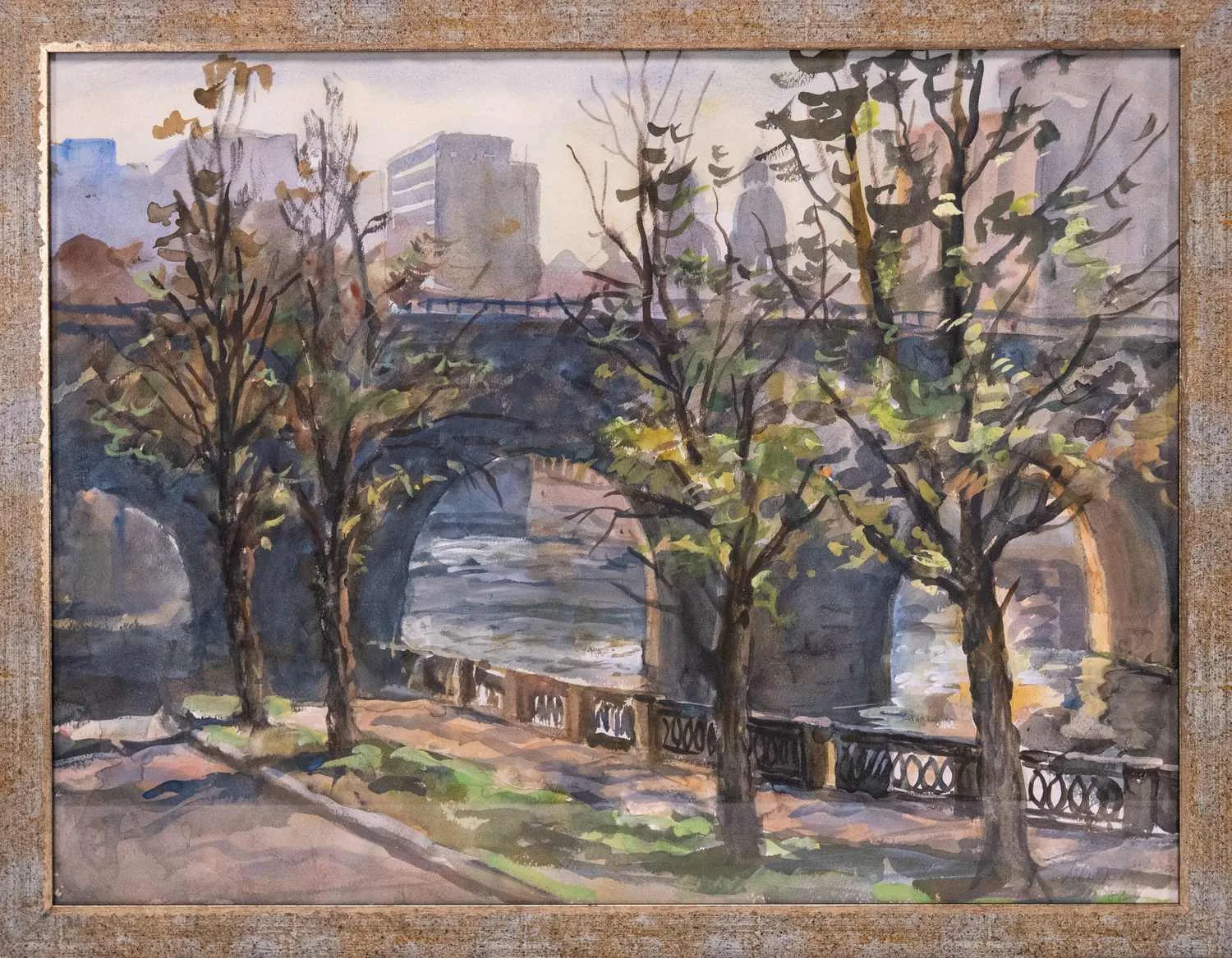 Петров Николай Григорьевич. Лефортовский мост. 1982 г. — фото 1
