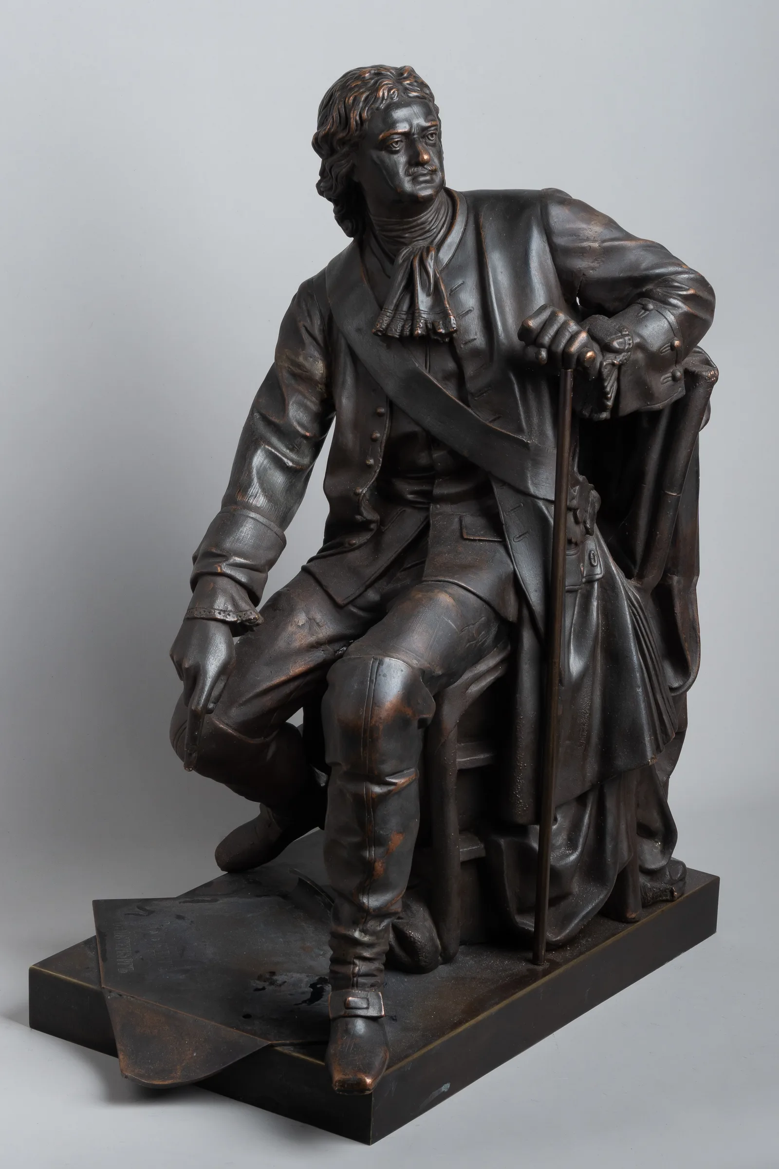 Кабинетная скульптура «Петр I». Россия, автор модели - А.М. Опекушин, 1872 г. С экспертизой. — фото 2
