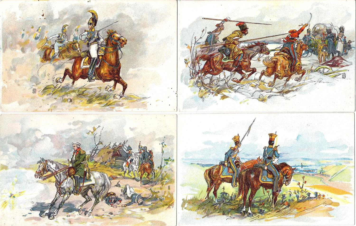 Апсит А.П. 6 открыток из серии «Отечественная война 1812 года». Издание В.И. Поллака, 1912. — фото 2