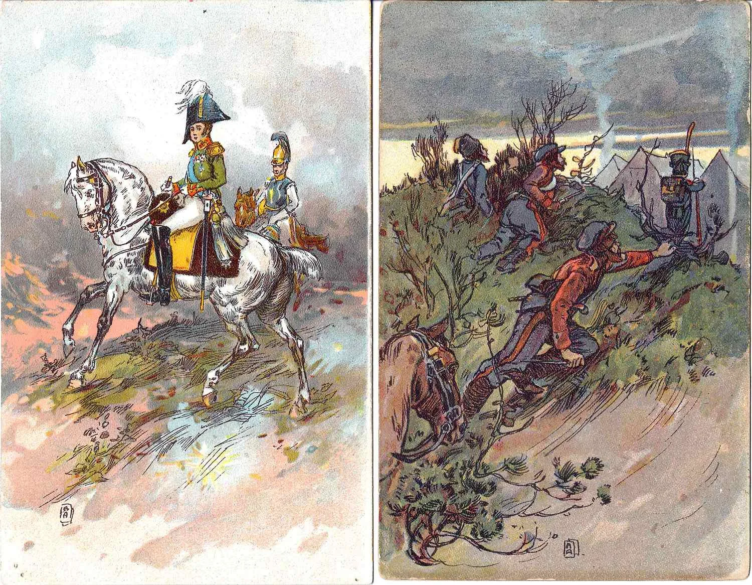 Апсит А.П. 6 открыток из серии «Отечественная война 1812 года». Издание В.И. Поллака, 1912. — фото 1
