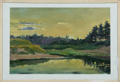 Калабин Александр Иванович. Окрестности Тучково. Москва река. 1970-е годы.