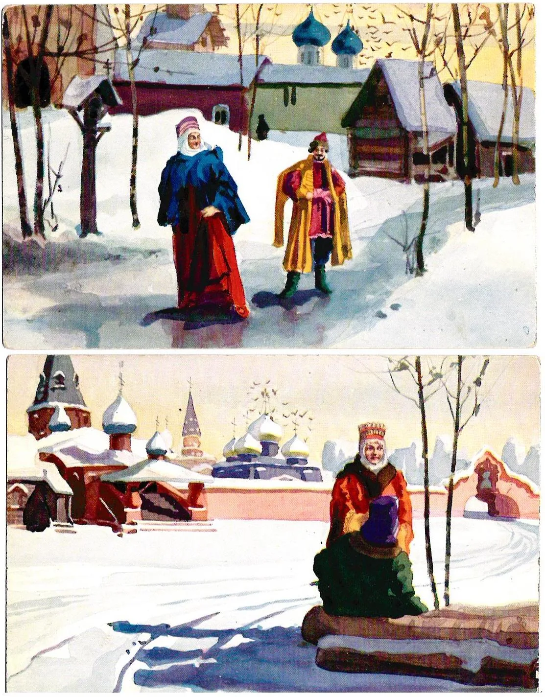 Открытки «Как тебя зовут», «Задумали». Издание «Гранберг», начало XX века. — фото 1