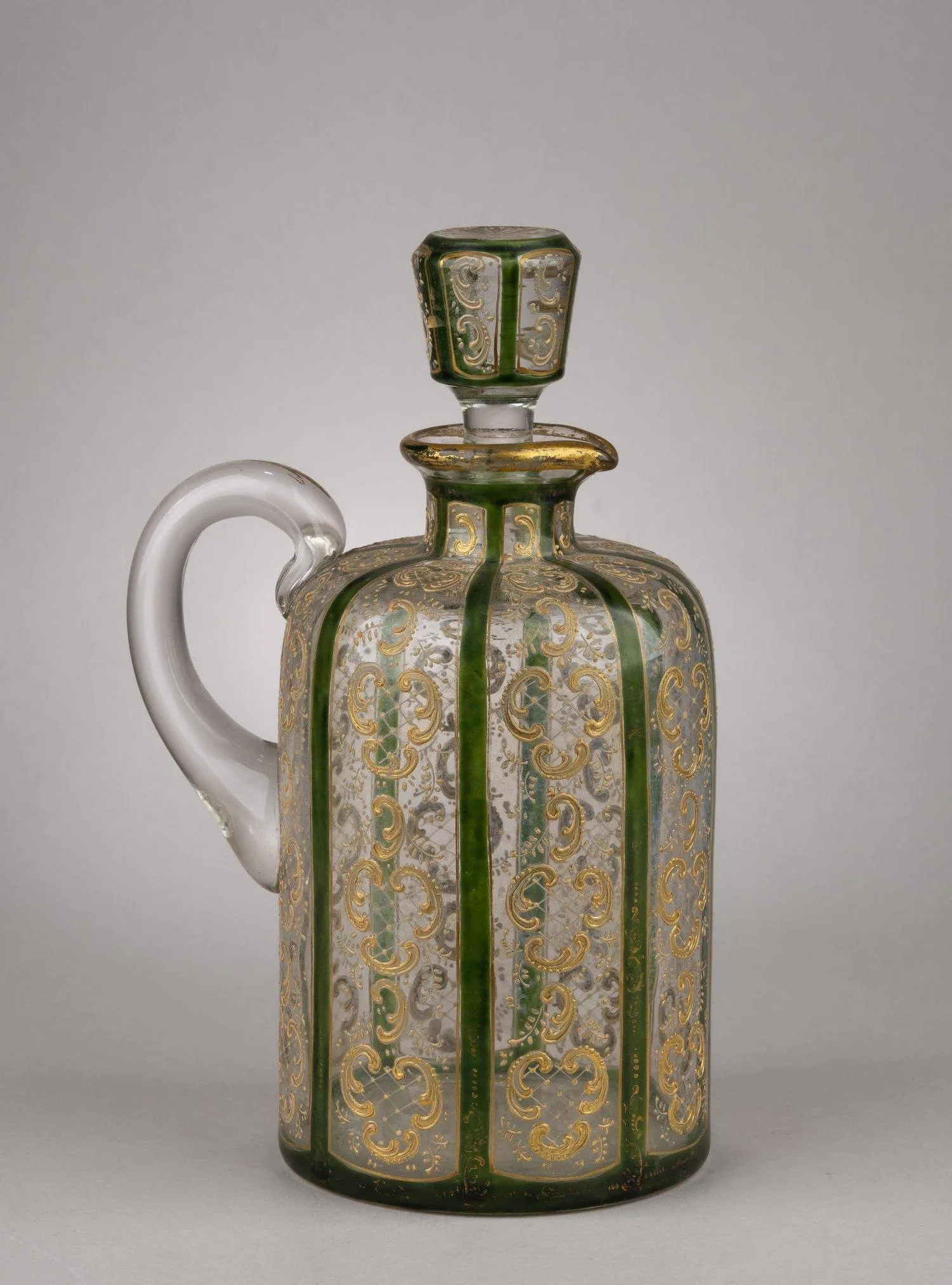 Графин с росписью золотом и эмалью. Богемия, фирма Мозер, конец ХIХ века. — фото 5
