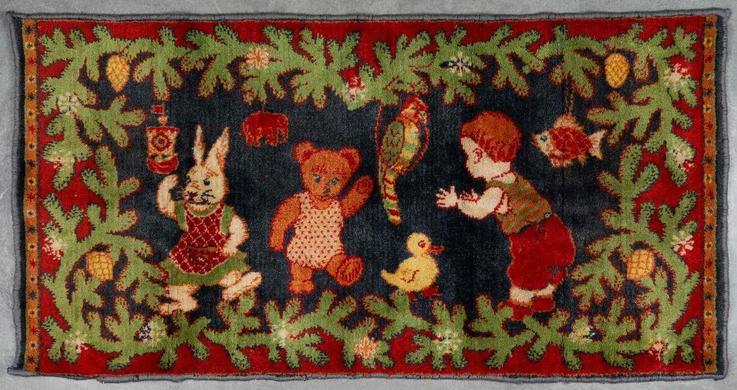 Ковер детский «Новогодний». СССР, 1950-е-1960-е годы. — фото 1