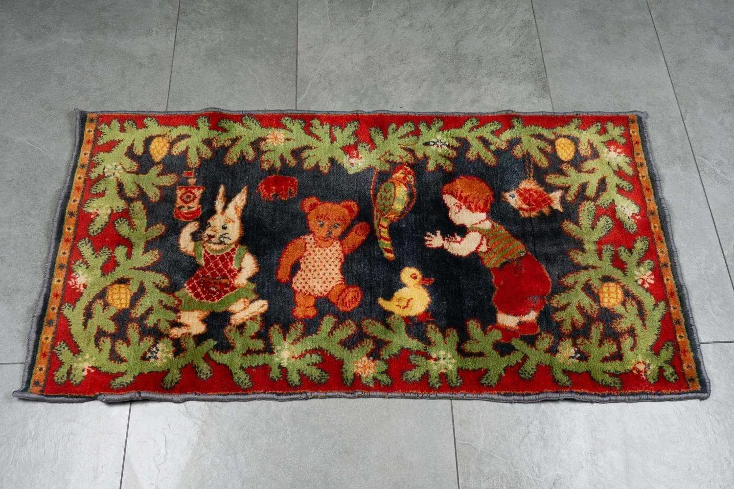 Ковер детский «Новогодний». СССР, 1950-е-1960-е годы. — фото 3