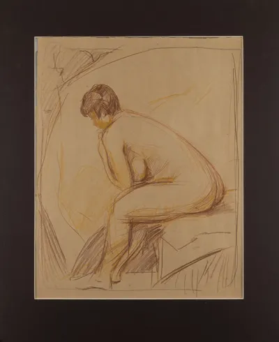 Неизвестный художник. Натурщица. 1960-е годы.