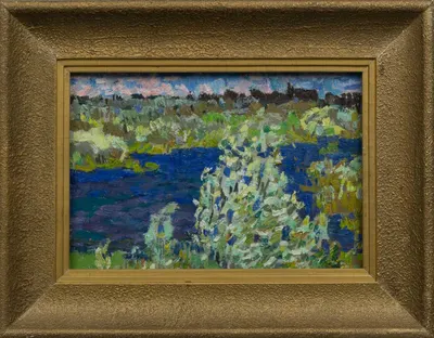 Комиссаров Иван Еремеевич. Ветренный день на реке. 1988.