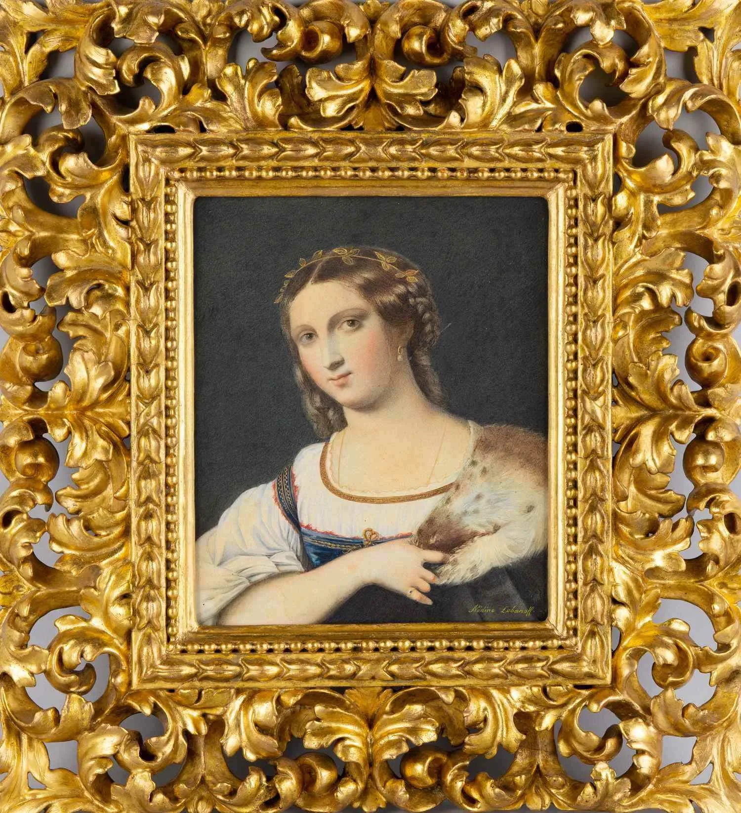 Лобанова Надежда (Lobanoff Nadine). Форнариана (по картине Себастьяно дель Пьомбо). XIX век. — фото 1