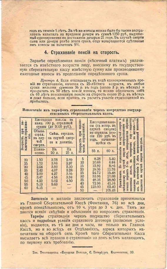 Страхование жизни через посредство Государственных сберегательных касс (СПб., нач. XX века). — фото 3