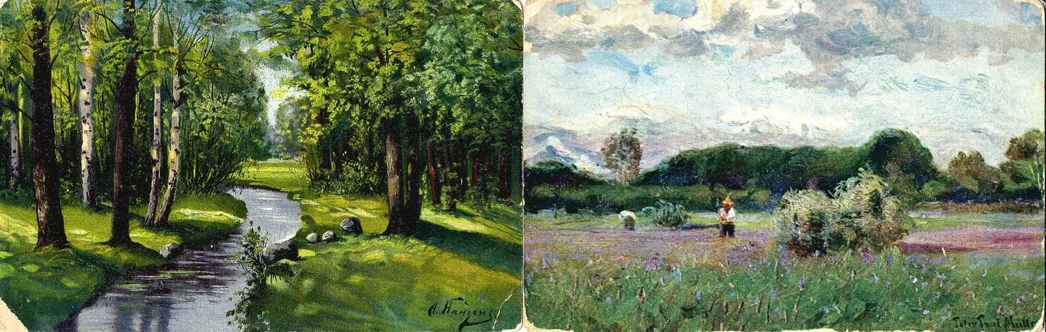 Более 140 открыток «Пейзажи». Россия, СССР, Зап. Европа, Япония, 1900-е - 1950-е годы. — фото 6