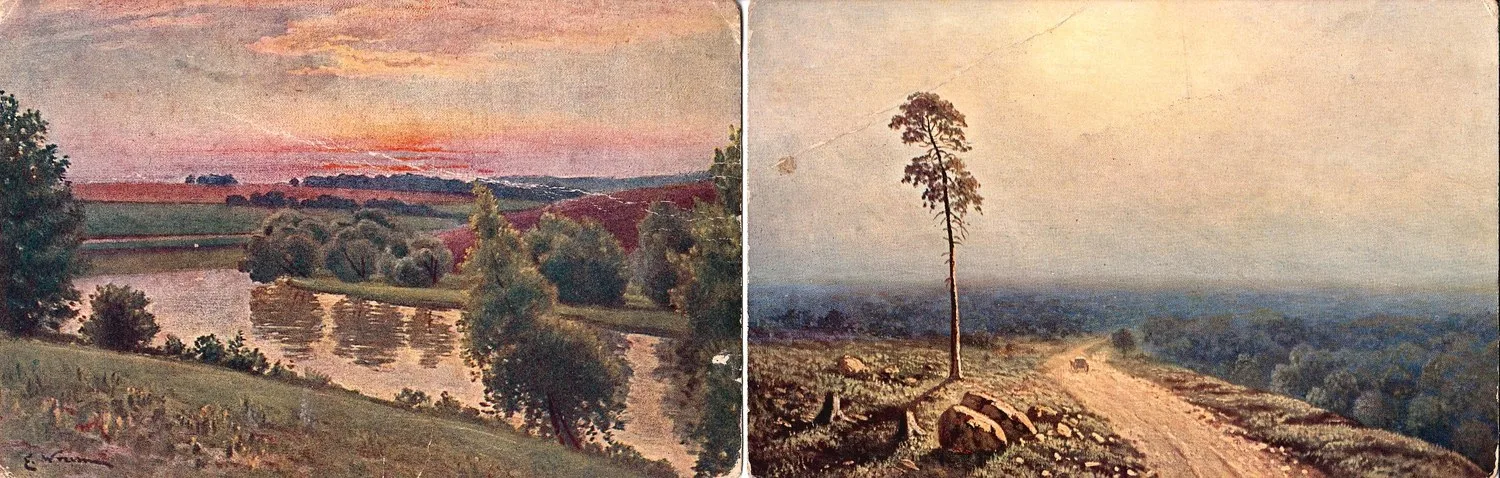Более 140 открыток «Пейзажи». Россия, СССР, Зап. Европа, Япония, 1900-е - 1950-е годы. — фото 4