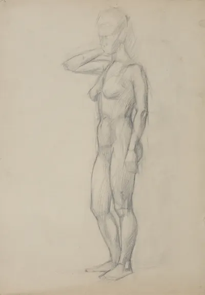 Попов Борис Никанорович (?). Натурщица. 1980-е.