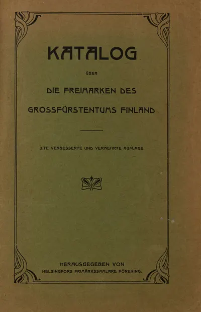 Каталог почтовых марок Великого княжества Финляндского. Выборг, 1908.