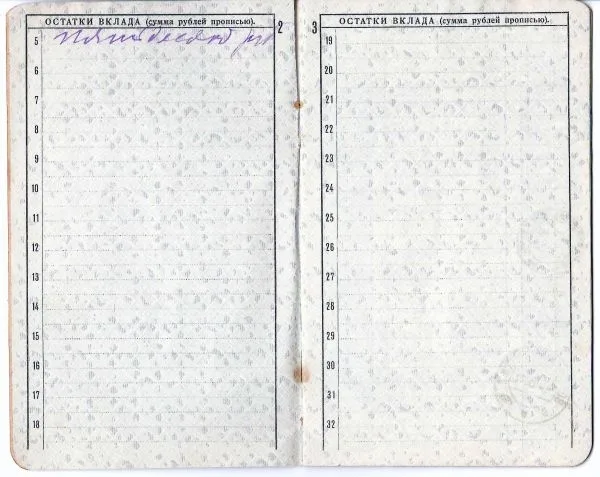 Сберегательная книжка (бланк образца 1915 года, малый формат) почтово-телеграфной государственной сберегательной кассы в Воскресенске. — фото 3