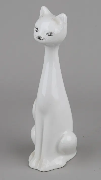 Статуэтка «Сидящий кот». СССР, авторская керамика, 1980-е годы.