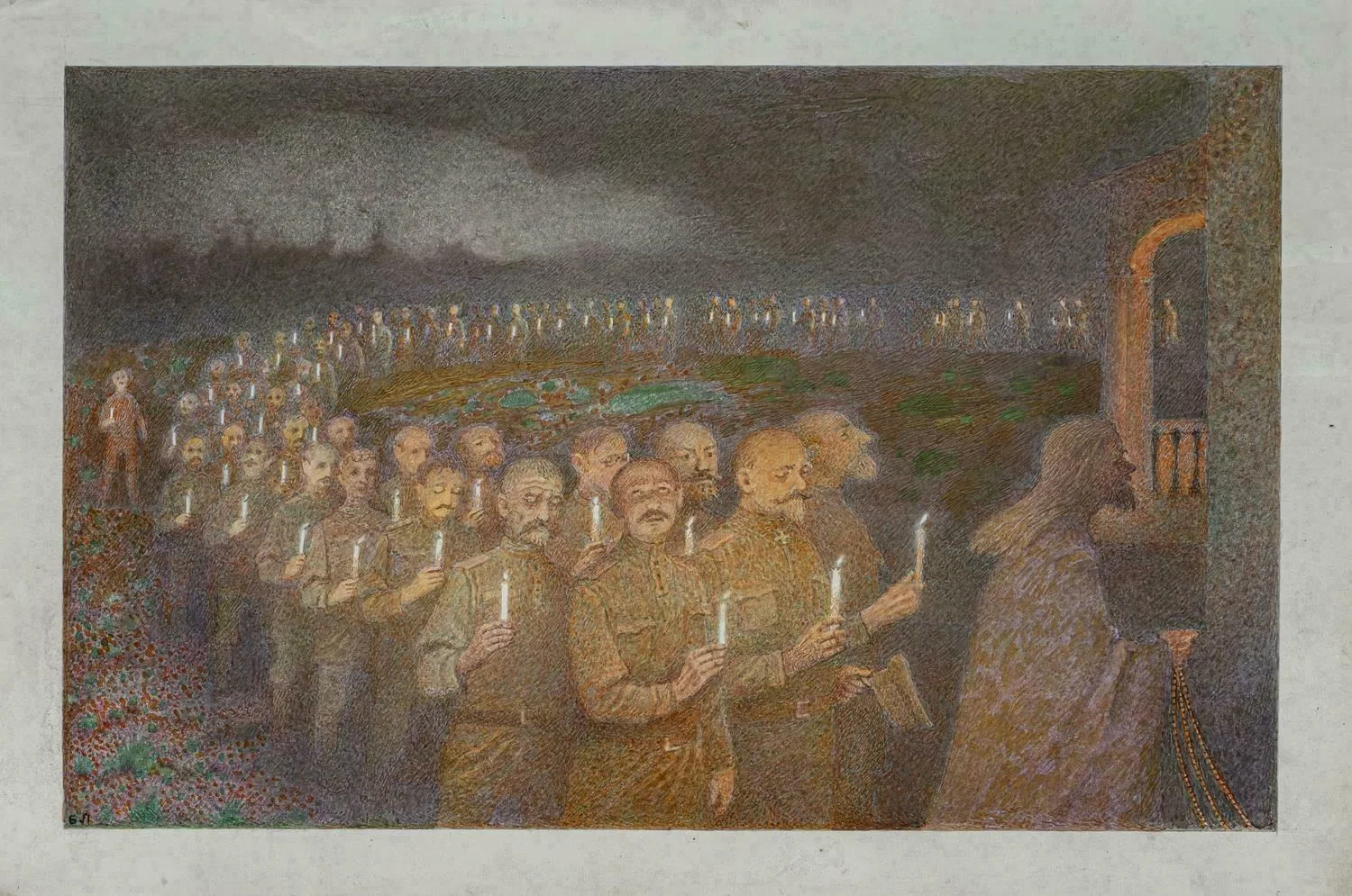 Лапшин Борис Алексеевич. Крестный ход в станице Егорлыкской 1918. 1990-е годы. — фото 1