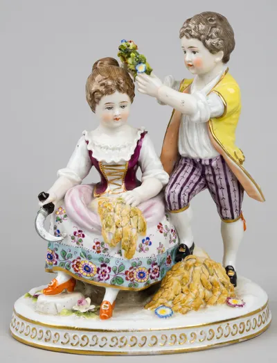 Статуэтка «Царица полей и её поклонник». Германия, мануфактура Frankenthal-Carl Theodor, 1762-1797 годы.